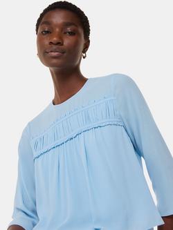 Whistles Laya Gather Detail Blouse, Pale Blue, Pale Blue