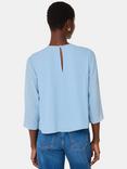 Whistles Laya Gather Detail Blouse, Pale Blue