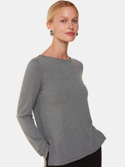 Whistles Slim Straight Neck Top, Grey