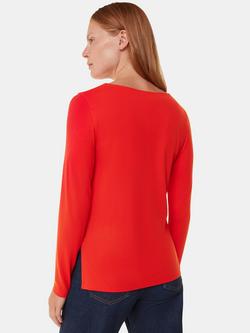 Whistles Slim Straight Neck Top - view 2, Red