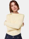 Whistles Wool Blend Crew Neck Top, Yellow
