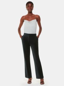 Whistles Helena Velvet Straight Leg Trousers, Black, Black