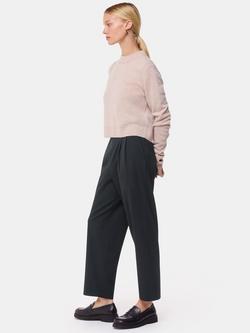 Whistles Matilda Tapered Trousers, Black, Black