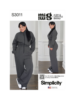 Simplicity Misses' and Women's Jumpsuit Sewing Pattern, S3011, White