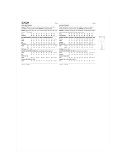 Simplicity Unisex Adaptive Jeans Sewing Pattern, S3020 - view 2, White