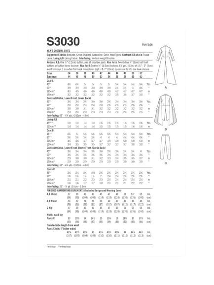 Simplicity Men's Dramatic Suits Sewing Pattern, S3030 - view 2, White