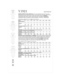 Vogue Misses' Loose Fitting Dress Sewing Pattern, V1921 - view 2, White
