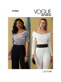 Vogue Misses' Bodysuit Sewing Pattern, V1923, White