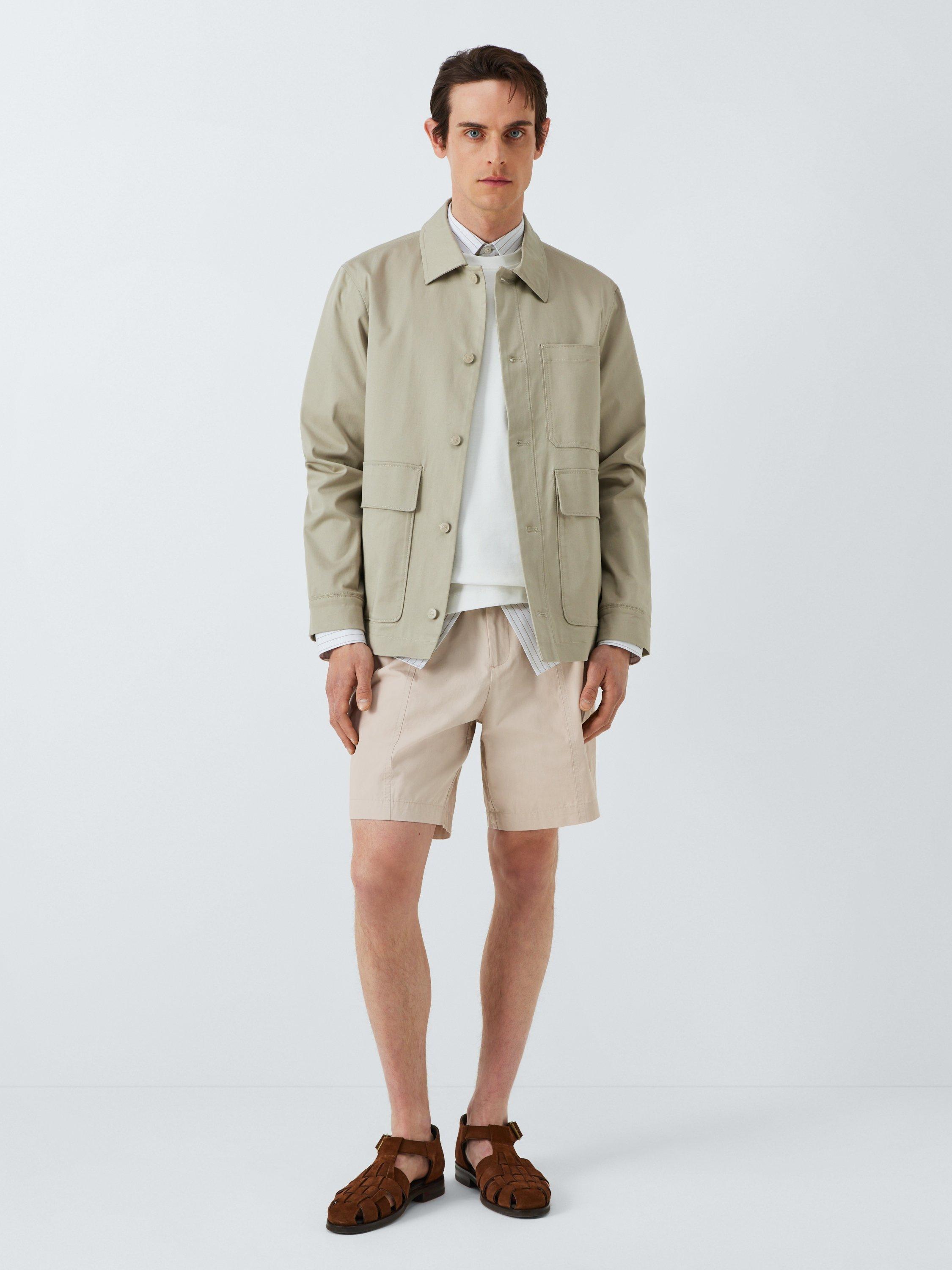 Product image 3 of 6, which shows Kin Seam Detail Shorts, Abbey Stone, XL