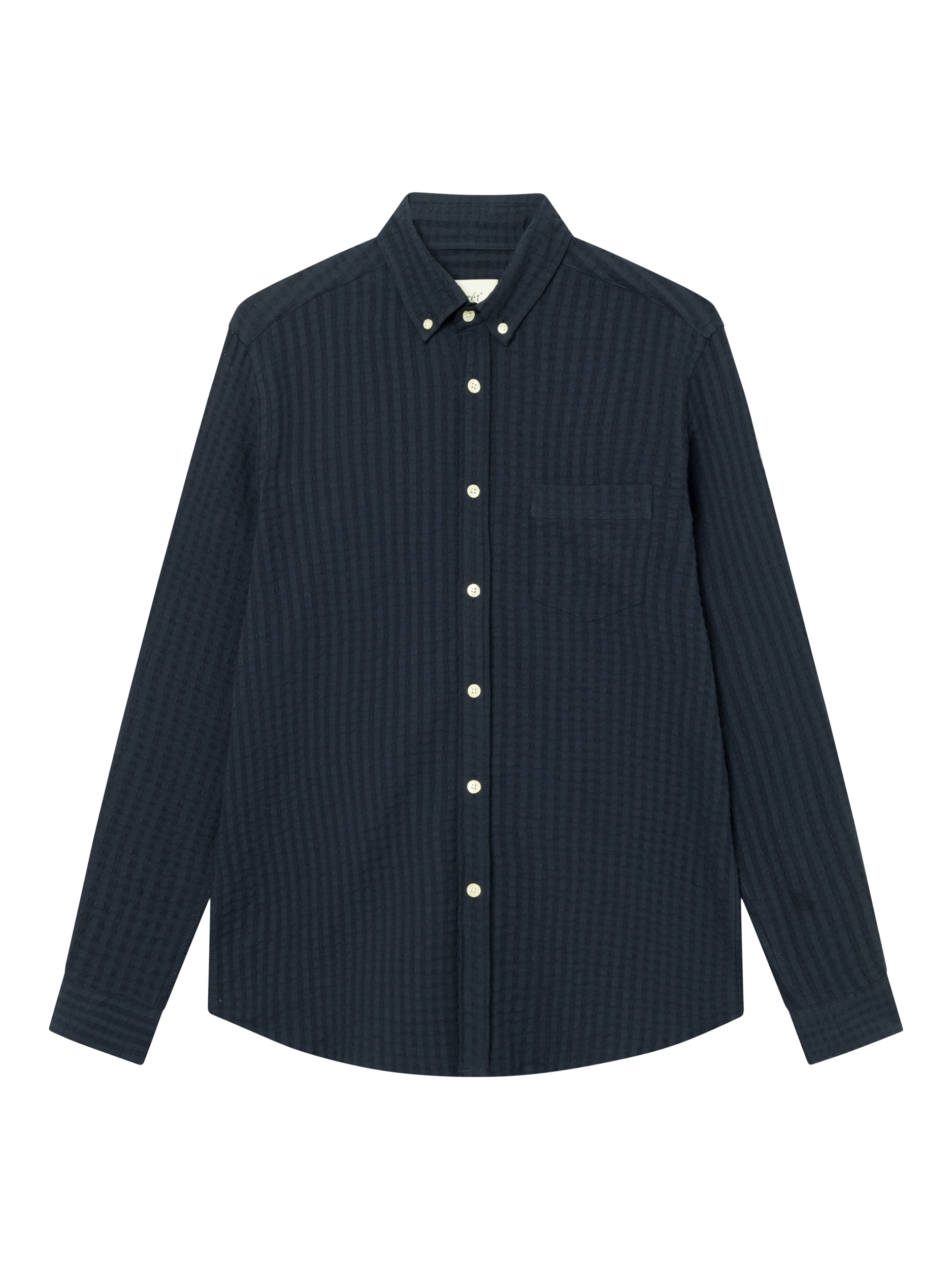 forét Dawn Jacquard Shirt, Navy