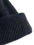 forét Relaxed Rib Knit Wool Beanie, Navy