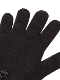 Benetton Kids' Wool Blend Gloves, Black