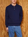 forét Merino Knit Polo, Navy