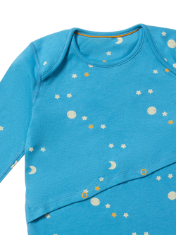 Little Green Radicals Baby Dawn Easy Feeding Adaptive Bodysuit, Blue/Multi - view 2, Blue/Multi