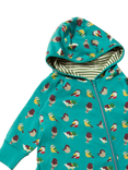 Little Green Radicals Kids' Adaptive Reversible Cotton Bodysuit, Teal/Multi