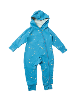 Little Green Radicals Baby Dawn Adaptive Reversible Hooded Snuggle Suit, Blue/Multi, Blue/Multi