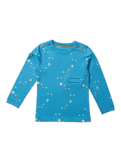 Little Green Radicals Baby Dawn Easy Feeding Adaptive Long Sleeve T-Shirt, Blue/Multi, Blue/Multi