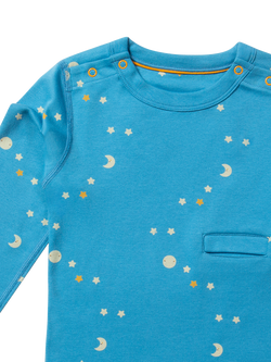Little Green Radicals Baby Dawn Easy Feeding Adaptive Long Sleeve T-Shirt, Blue/Multi - view 2, Blue/Multi