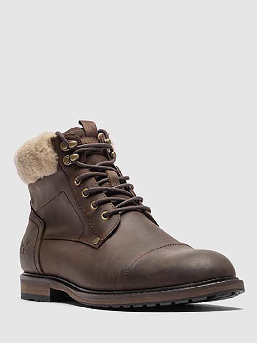 Product image 2 of 8, which shows Rodd & Gunn Dobson Shearling Insulated Leather Military Boots, Chocolate Nb, 6