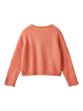 Benetton Kids' Sequin Cropped Jumper, Peach