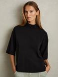 Reiss Amaya Oversized Rib Neck T-Shirt