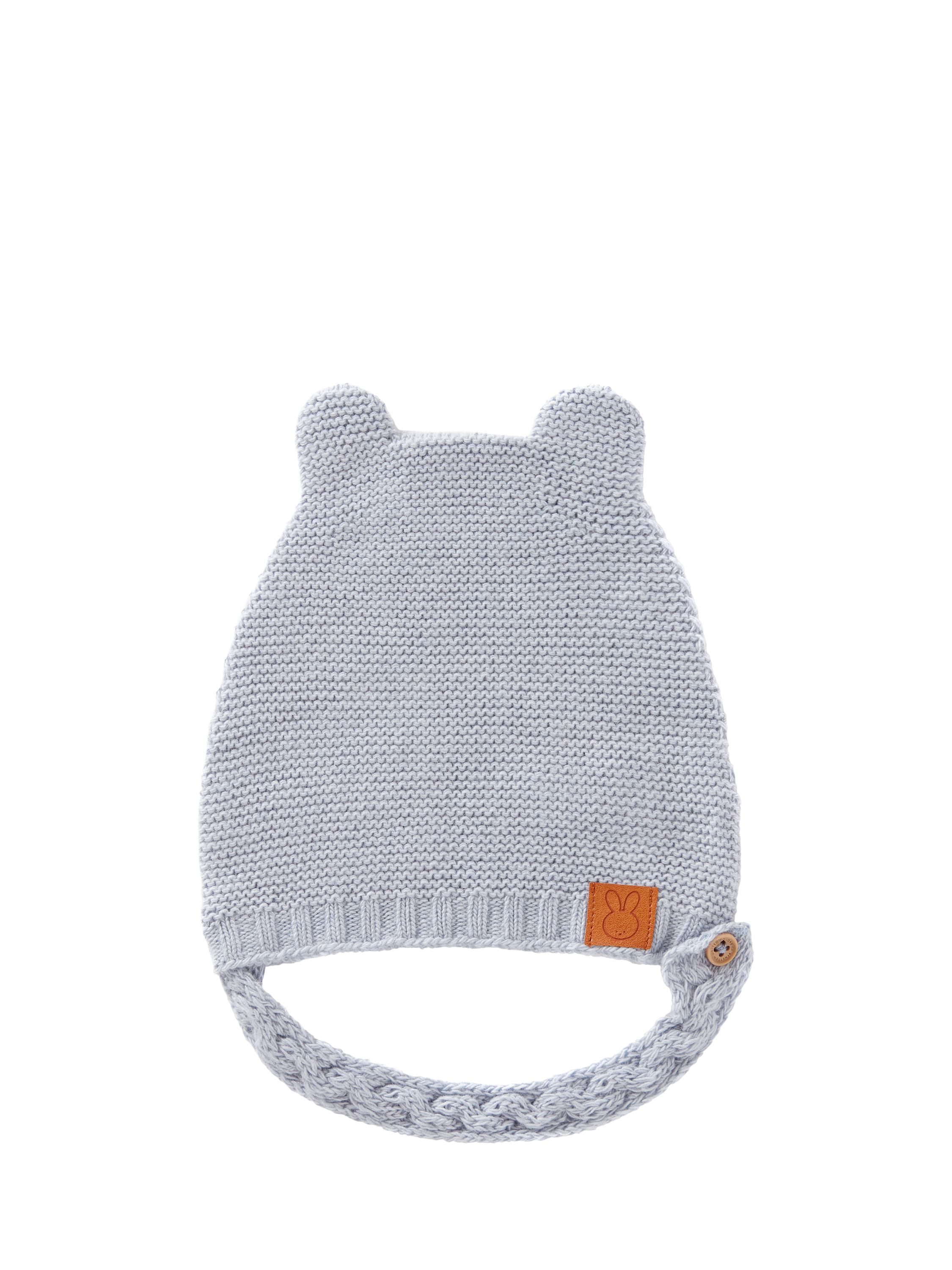Benetton Kids' Wool Cashmere Blend Ear Accent Beanie, Light Blue Powder