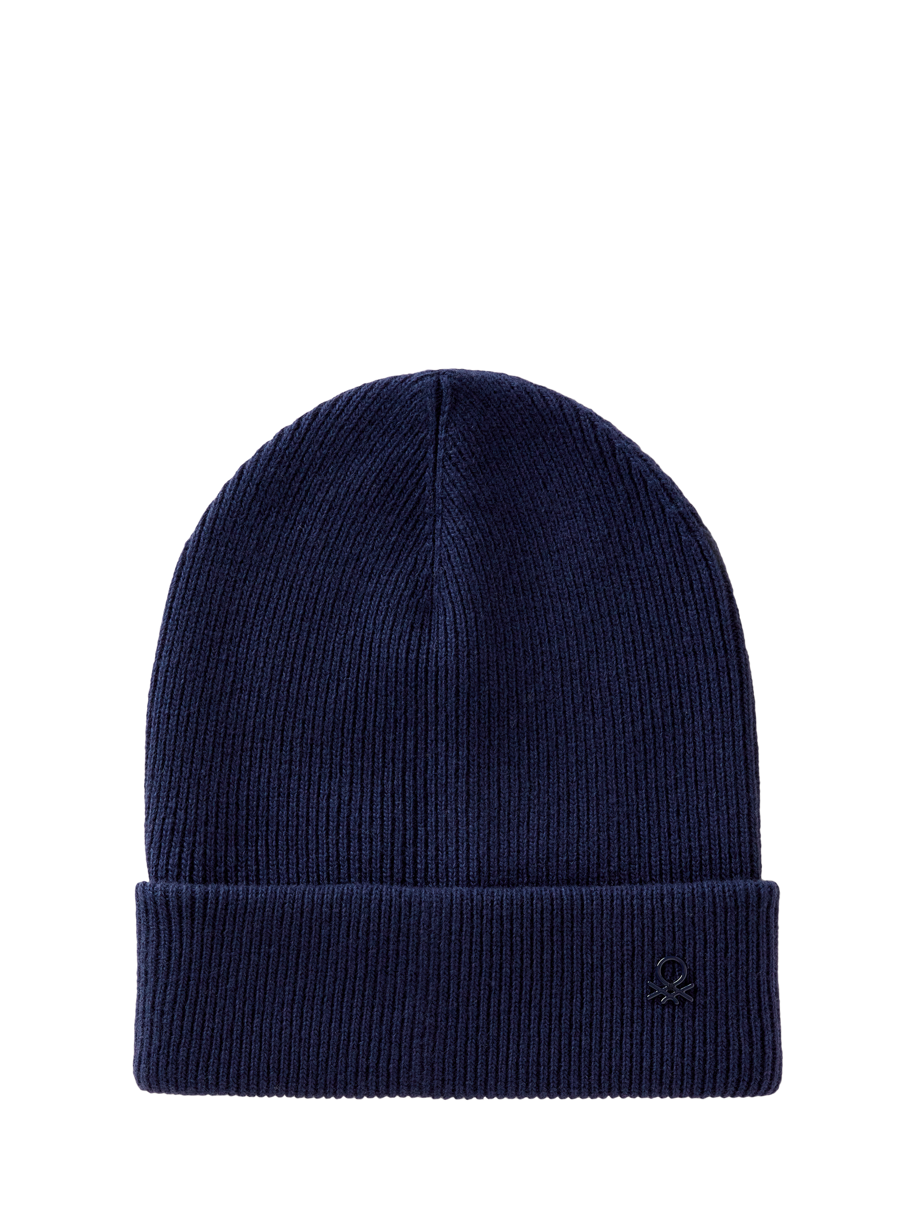 Benetton Kids' Wool Blend Ribbed Beanie, Night Blue, 6-9 years