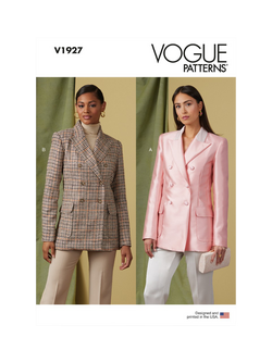 Vogue Misses' Double Breasted Jacket Sewing Pattern, V1927, White