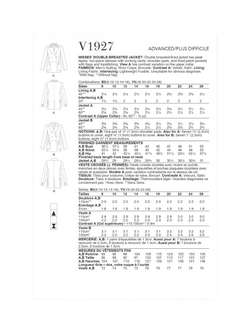 Vogue Misses' Double Breasted Jacket Sewing Pattern, V1927 - view 2, White