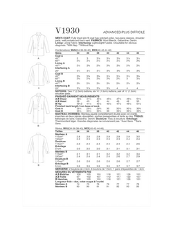 Vogue Men's Slim Fit Coat Sewing Pattern, V1930 - view 2, White