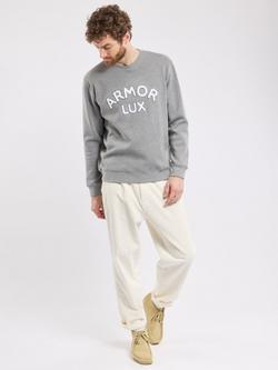 Armor Lux Crew Neck Sweatshirt, Misty Grey/Boucle, Misty Grey/Boucle