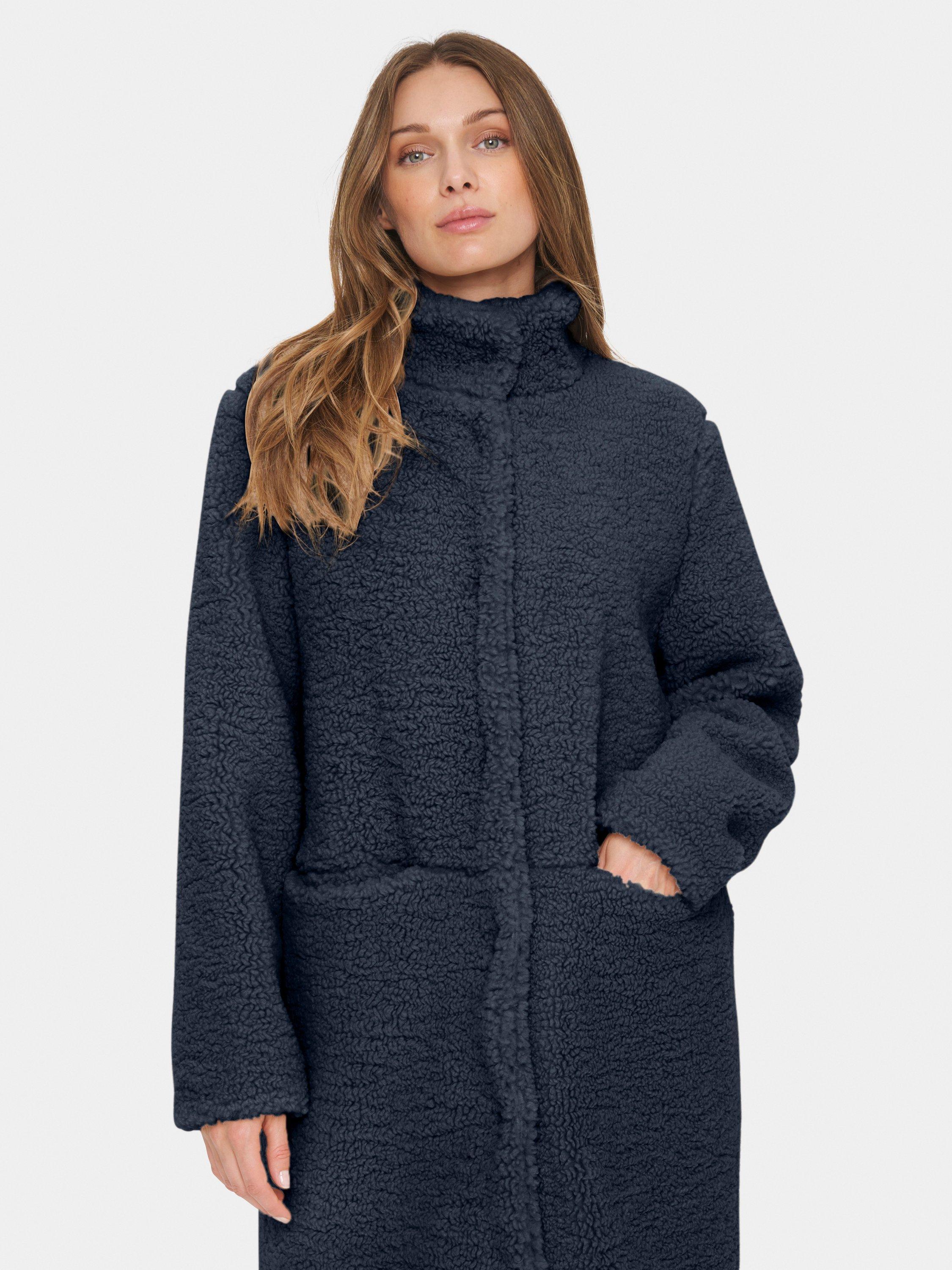 Product image 2 of 4, which shows Saint Tropez Felicia Teddy Coat, Ombre Blue, XS