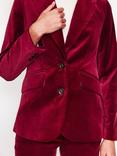 Boden Marylebone Velvet Blazer, Cabernet