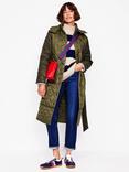 Boden Quilted Belted Coat, Khaki