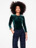Boden Velvet Frill Neck Top