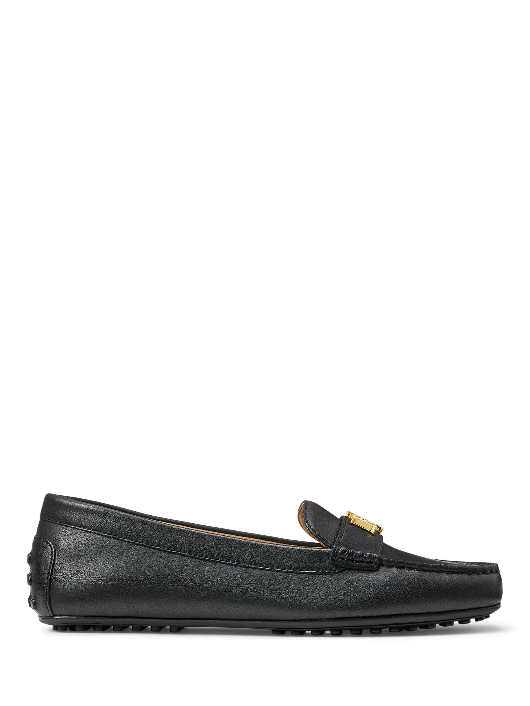 Product image 1 of 4, which shows Lauren Ralph Lauren Barnsbury Leather Loafers, Black, 4