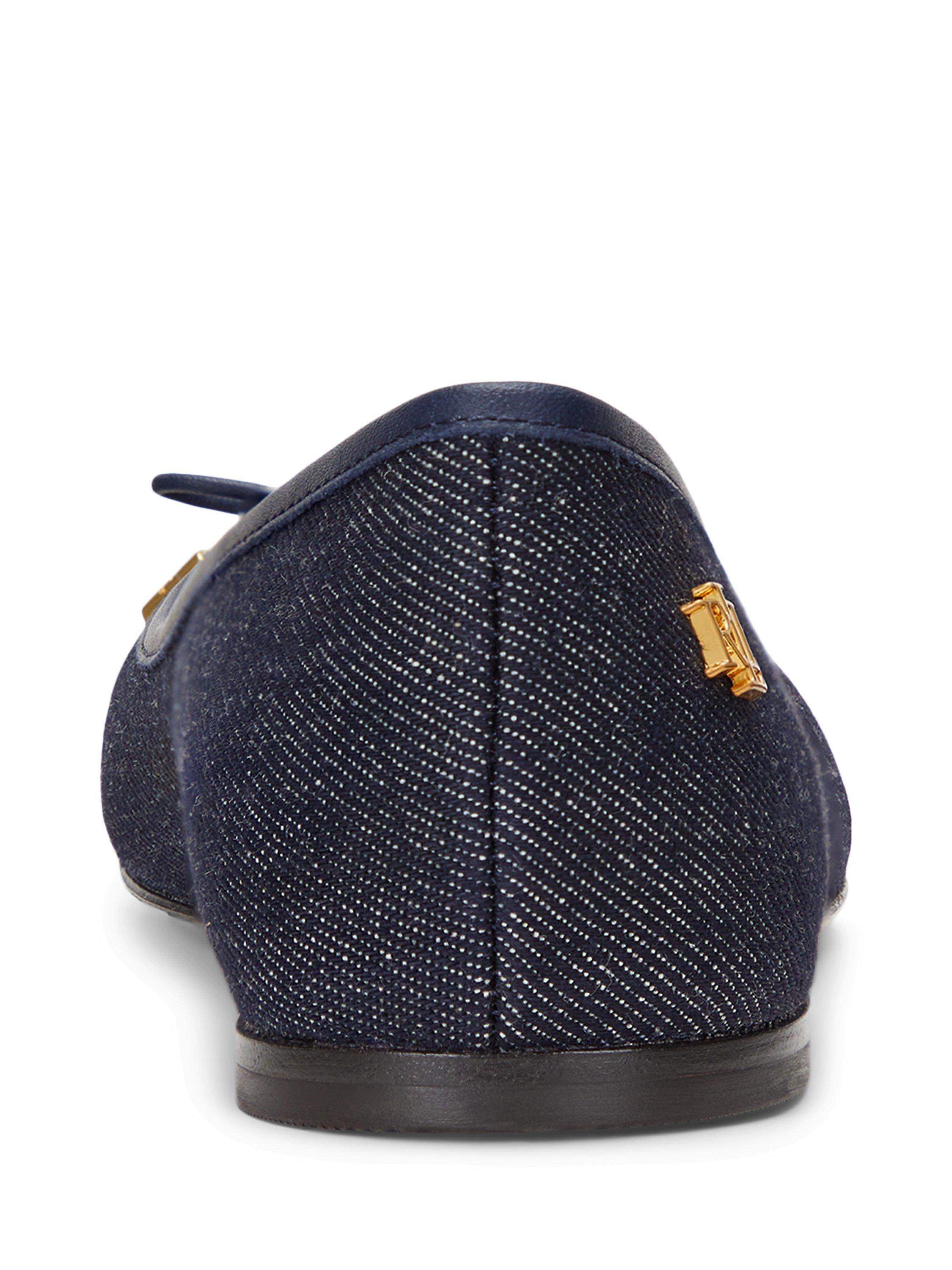 Product image 3 of 4, which shows Lauren Ralph Lauren Jayna Ballerina Pumps, Dark Demin, 4