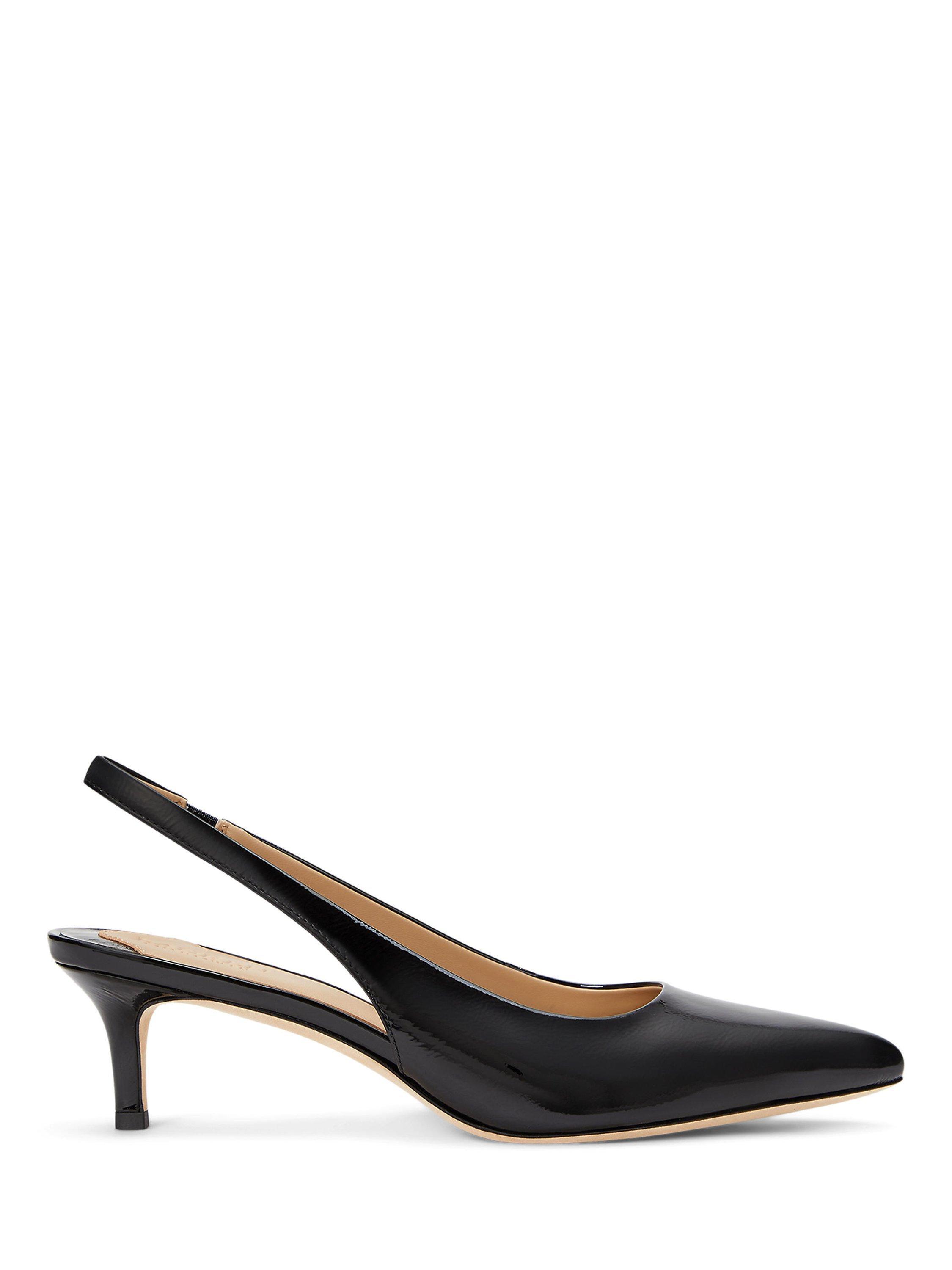 Lauren Ralph Lauren Lolah Burnished Leather Slingback Court Shoes