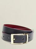 Hobbs Pauline Leather Reversible Belt, Navy/Red