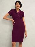 Hobbs Amira Shift Dress, Warm Plum