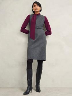 Hobbs Elsie Wool Rich Dress, Grey, Grey