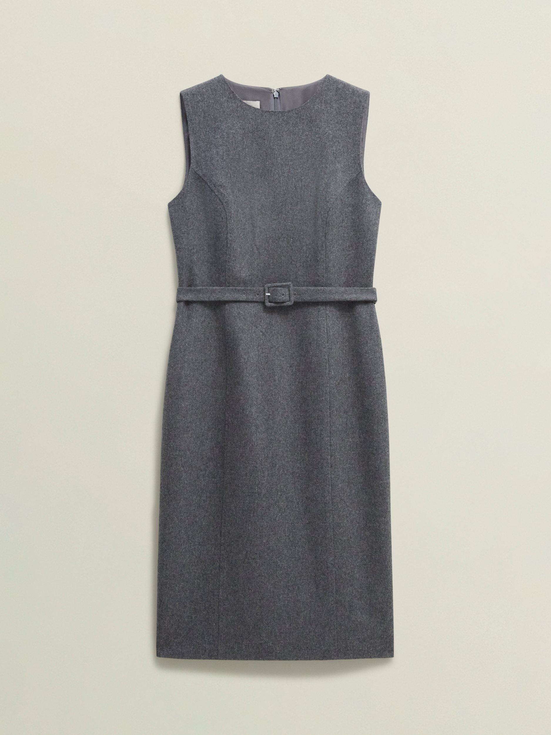Product image 4 of 7, which shows Hobbs Elsie Wool Rich Dress, Grey, 10