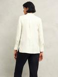 Hobbs Sloane Jacquard Silk Shirt, Ivory