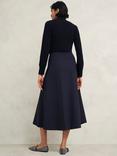 Hobbs Berkeley Wool Blend Skirt, Navy