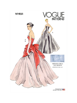 Vogue Misses' Vintage Full Flared Coat Sewing Pattern, V1931, White