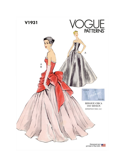 Vogue Misses' Vintage Full Flared Coat Sewing Pattern, V1931, White