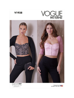 Vogue Misses' Corset Top Sewing Pattern, V1938, White