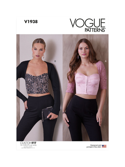 Vogue Misses' Corset Top Sewing Pattern, V1938, White