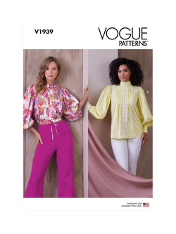 Vogue Misses' Loose Fitting Top Sewing Pattern, V1939, White