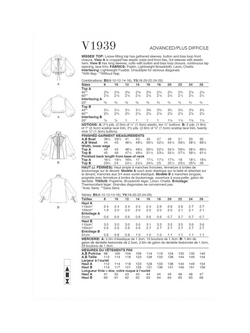Vogue Misses' Loose Fitting Top Sewing Pattern, V1939 - view 2, White
